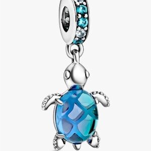 Pandora Silver Blue Turtle Charm